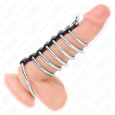 Anelli per il pene in metallo KINK da 3,2 a 5 cm, controllo e stile